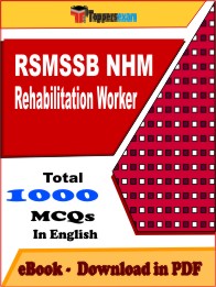 RSMSSB NHM Rehabilitation Worker Exam PDF Book In English - MCQ / Objective Questions