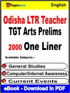 Odisha LTR Teacher TGT Arts Prelims One Liner Book PDF in English