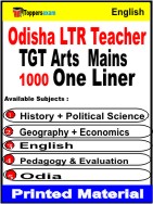 Odisha LTR Teacher TGT Arts Mains One Liner Book in English