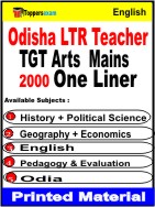 Odisha LTR Teacher TGT Arts Mains One Liner Book in English