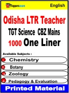 Odisha LTR Teacher TGT Science CBZ Mains One Liner Book in English