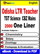 Odisha LTR Teacher TGT Science CBZ Mains One Liner Book PDF in English