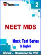 NEET MDS Test PDF Book In English - Question Paper