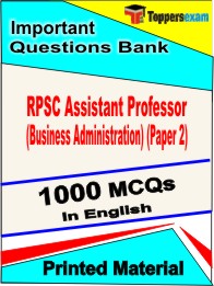 RPSC Assistant Professor (Business Administration) (Paper 2) Exam  Book in English - Objective MCQ