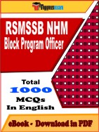 RSMSSB NHM Block Program Officer PDF Book In English - MCQ / Objective Questions
