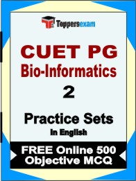 CUET PG Bio-Informatics Exam Book in English - Question Paper / Practice Set