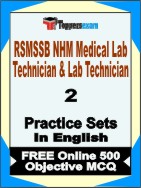 RSMSSB NHM Medical Lab Technician & Lab Technician Book in English - Question Paper / Practice Set