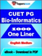 CUET PG Bio-Informatics One Liner Book PDF in English