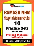 RSMSSB NHM Hospital Administrator Book in English - Practice Set