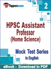 HPSC Assistant Professor (Home Science) PDF Book In English - Question Paper