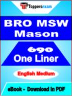 BRO MSW Mason One Liner Book PDF in English