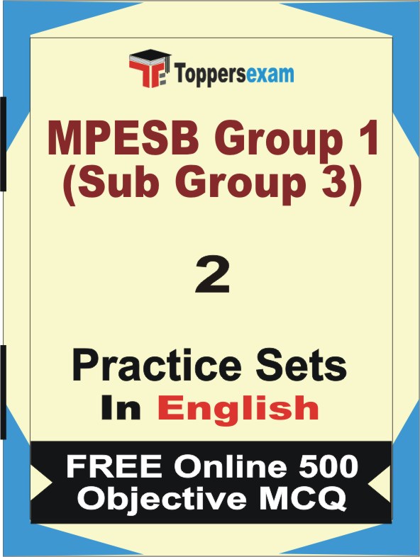 MPESB Group 1 (Sub Group 3) Exam Book in English - Question Paper / Practice Set