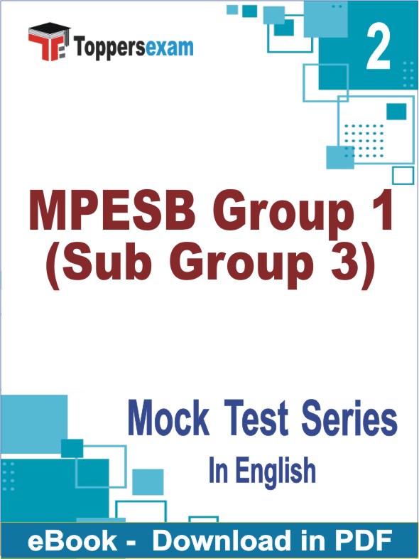 MPESB Group 1 (Sub Group 3) Exam PDF Book In English - Question Paper