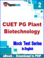 CUET PG Plant Biotechnology Test PDF Book In English - Question Paper