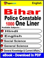 Bihar Police Constable One Liner Book PDF in English