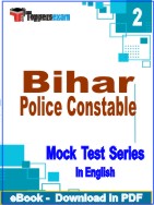 Bihar Police Constable Test PDF Book In English - Question Paper