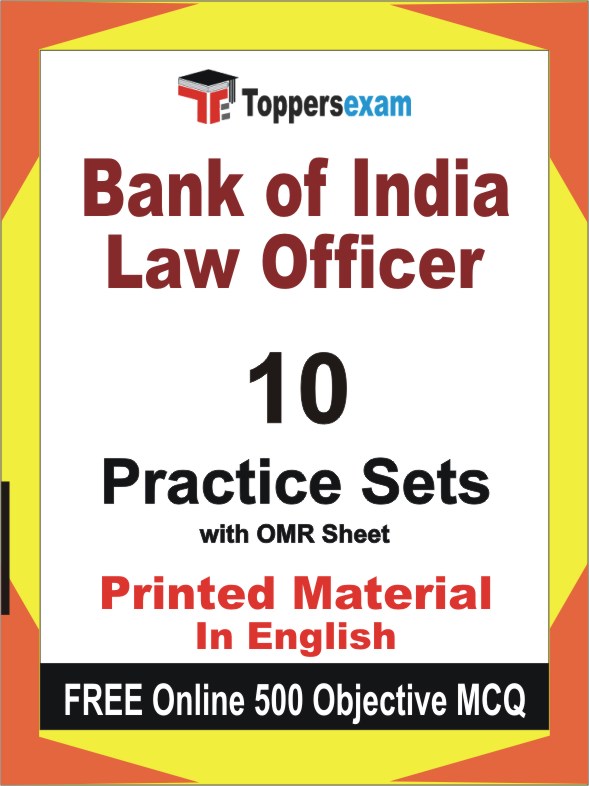Bank of India Law Officer Exam Book in English - Practice Set