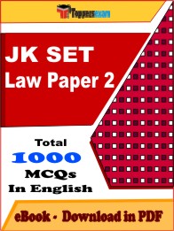 JK SET Law Paper 2 PDF Book In English - MCQ / Objective Questions