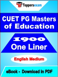 CUET PG Masters of Education One Liner Book PDF in English