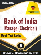 Bank of India Manager (Electrical) PDF Book In English - Practice Set