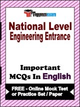 National Level Engineering Entrance Exam Objective MCQs in English (Booklet), FREE - Online Mock Test or Practice Set / Paper