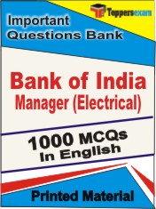 Bank of India Manager (Electrical) Book in English - Objective MCQ