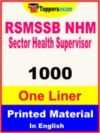 RSMSSB NHM Sector Health Supervisor One Liner Book in English