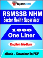 RSMSSB NHM Sector Health Supervisor One Liner Book PDF in English
