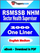 RSMSSB NHM Sector Health Supervisor One Liner Book PDF in English