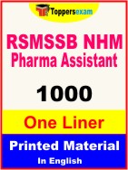 RSMSSB NHM Pharma Assistant One Liner Book in English