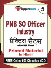 PNB SO Officer Industry Book in Hindi - Mock Test / Practice Set