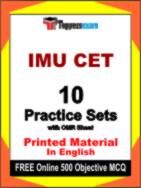 IMU CET Test Book in English - Practice Set