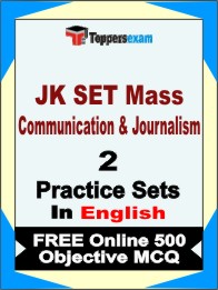 JK SET Mass Communication & Journalism Test Book in English - Question Paper / Practice Set