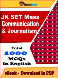 JK SET Mass Communication & Journalism PDF Book In English - MCQ / Objective Questions