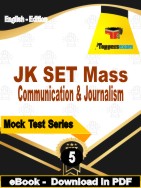 JK SET Mass Communication & Journalism Test PDF Book In English - Practice Set