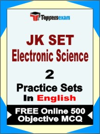JK SET Electronic Science Test Book in English - Question Paper / Practice Set