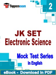 JK SET Electronic Science Test PDF Book In English - Question Paper