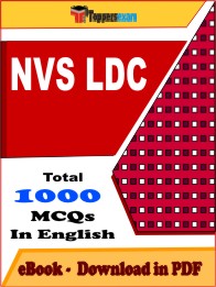NVS LDC PDF Book In English - MCQ / Objective Questions