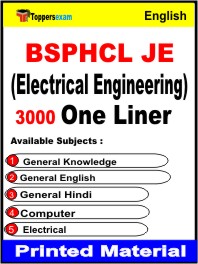 BSPHCL JE (Electrical Engineering) One Liner Book in English