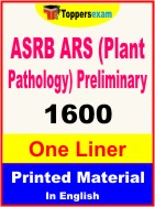 ASRB ARS (Plant Pathology) Preliminary One Liner Book in English