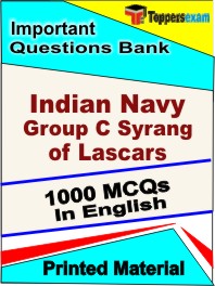 Indian Navy Group C Syrang of Lascars Test Book in English - Objective MCQ