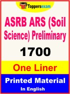 ASRB ARS (Soil Science) Preliminary One Liner Book in English