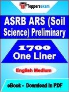 ASRB ARS (Soil Science) Preliminary One Liner Book PDF in English