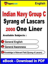 Indian Navy Group C Syrang of Lascars One Liner Book PDF in English