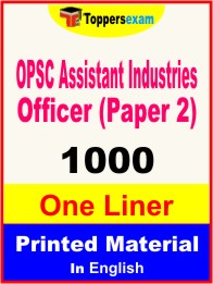 OPSC Assistant Industries Officer (Paper 2) One Liner Book in English
