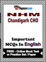 NHM Chandigarh CHO Exam Objective MCQs in English (Booklet), FREE - Online Mock Test or Practice Set / Paper