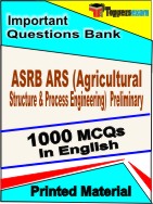 ASRB ARS (Agricultural Structure & Process Engineering) Preliminary Book in English - Objective MCQ
