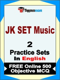 JK SET Music Test Book in English - Question Paper / Practice Set