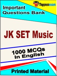 JK SET Music Test Book in English - Objective MCQ