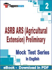 ASRB ARS (Agricultural Extension) Preliminary PDF Book In English - Question Paper